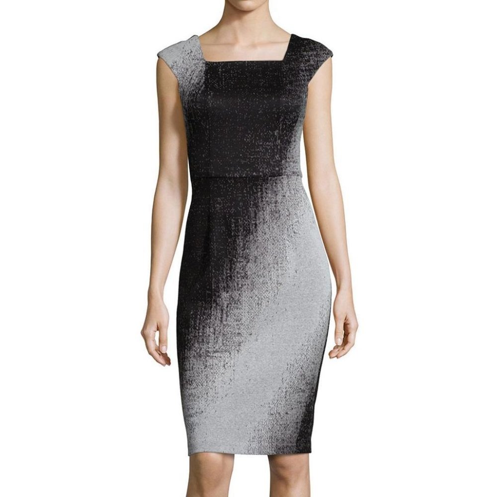Yoana Baraschi Dresses Grey Ombre Sheath Dress 4